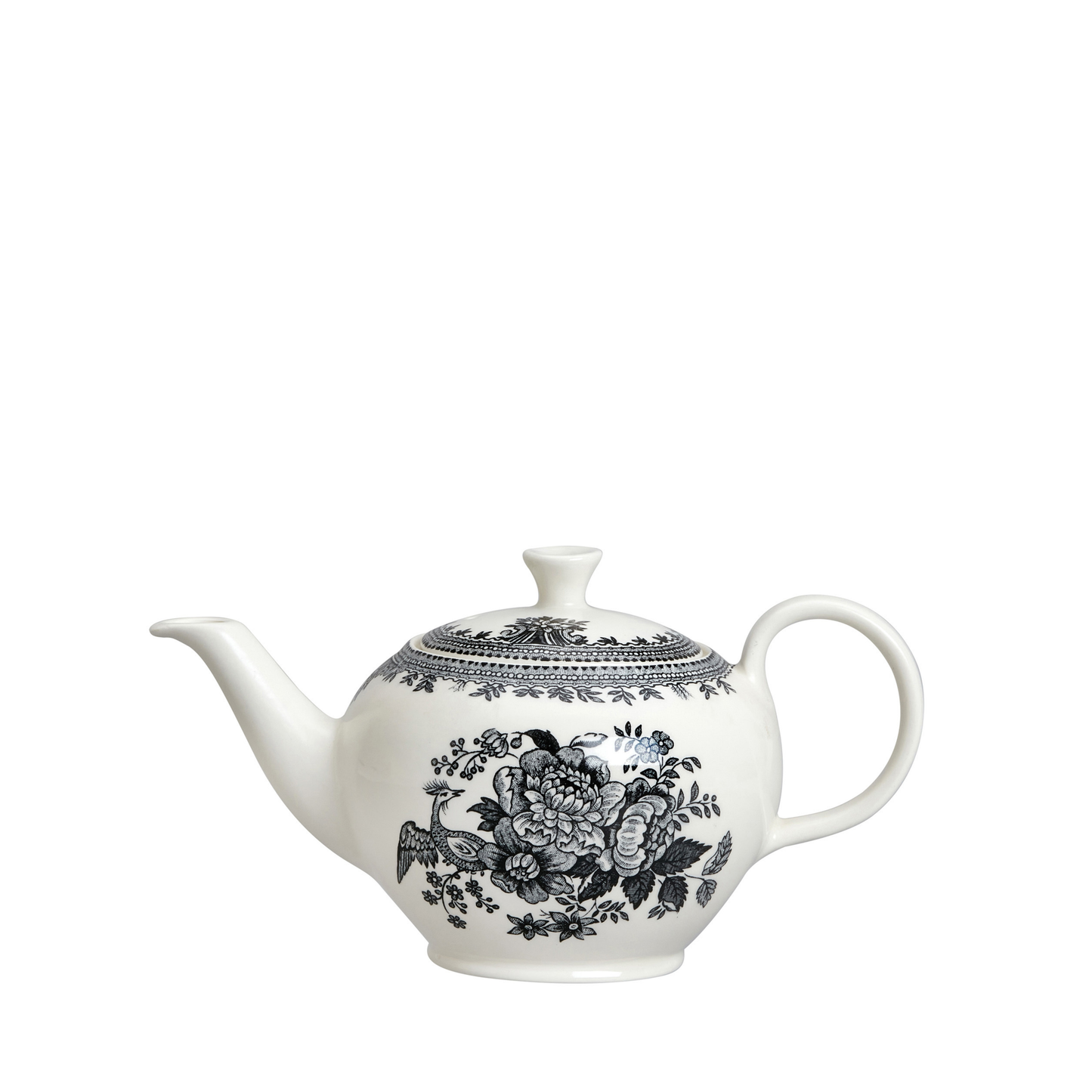 Black & White Asiatic Pheasants Small Teapot 3-4 Cup 400ml/0.75pt Seconds