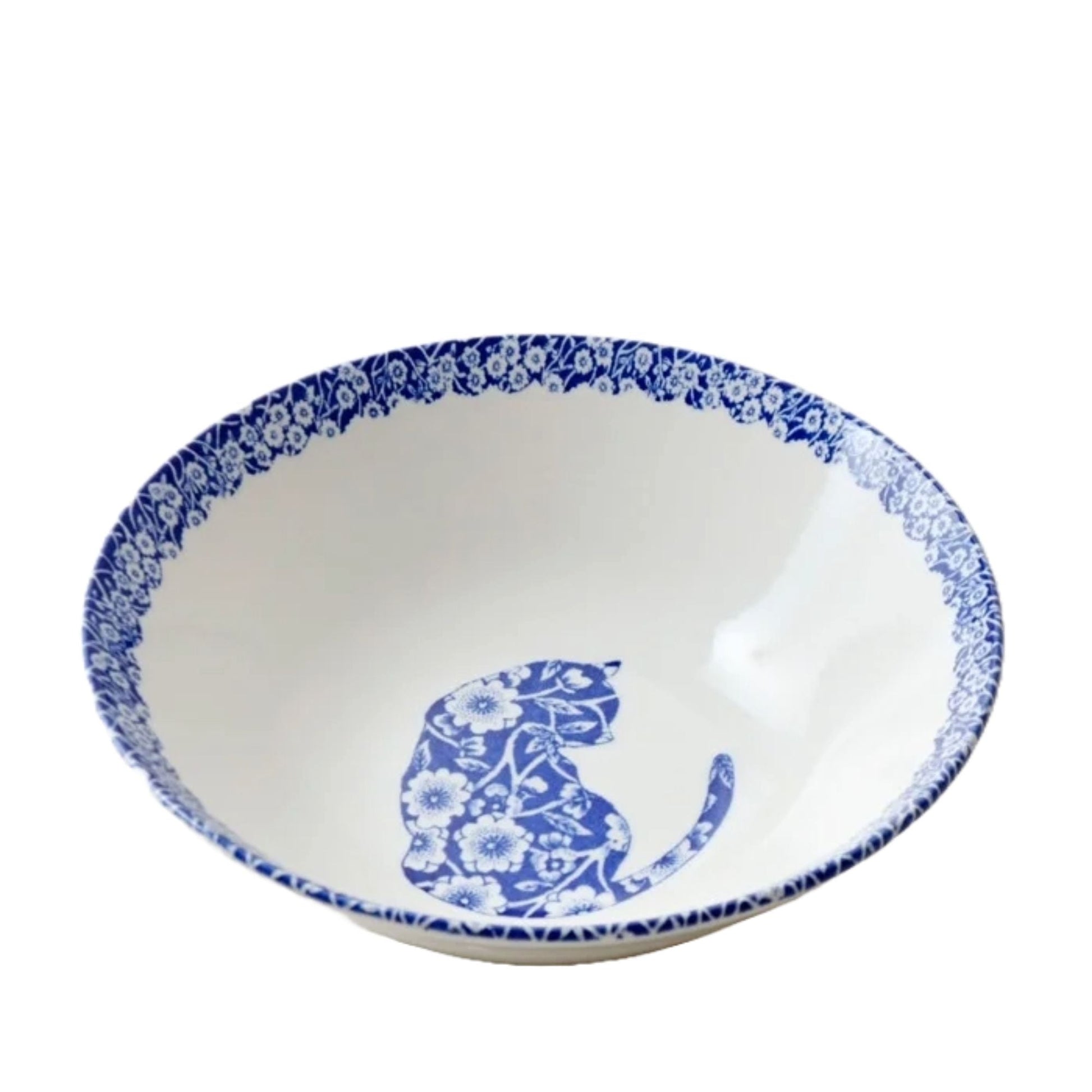 Blue Calico Cat Cereal Bowl Seconds