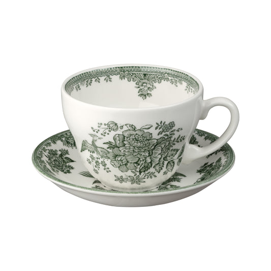 Green Asiatic Pheasants Breakfast Cup & Saucer