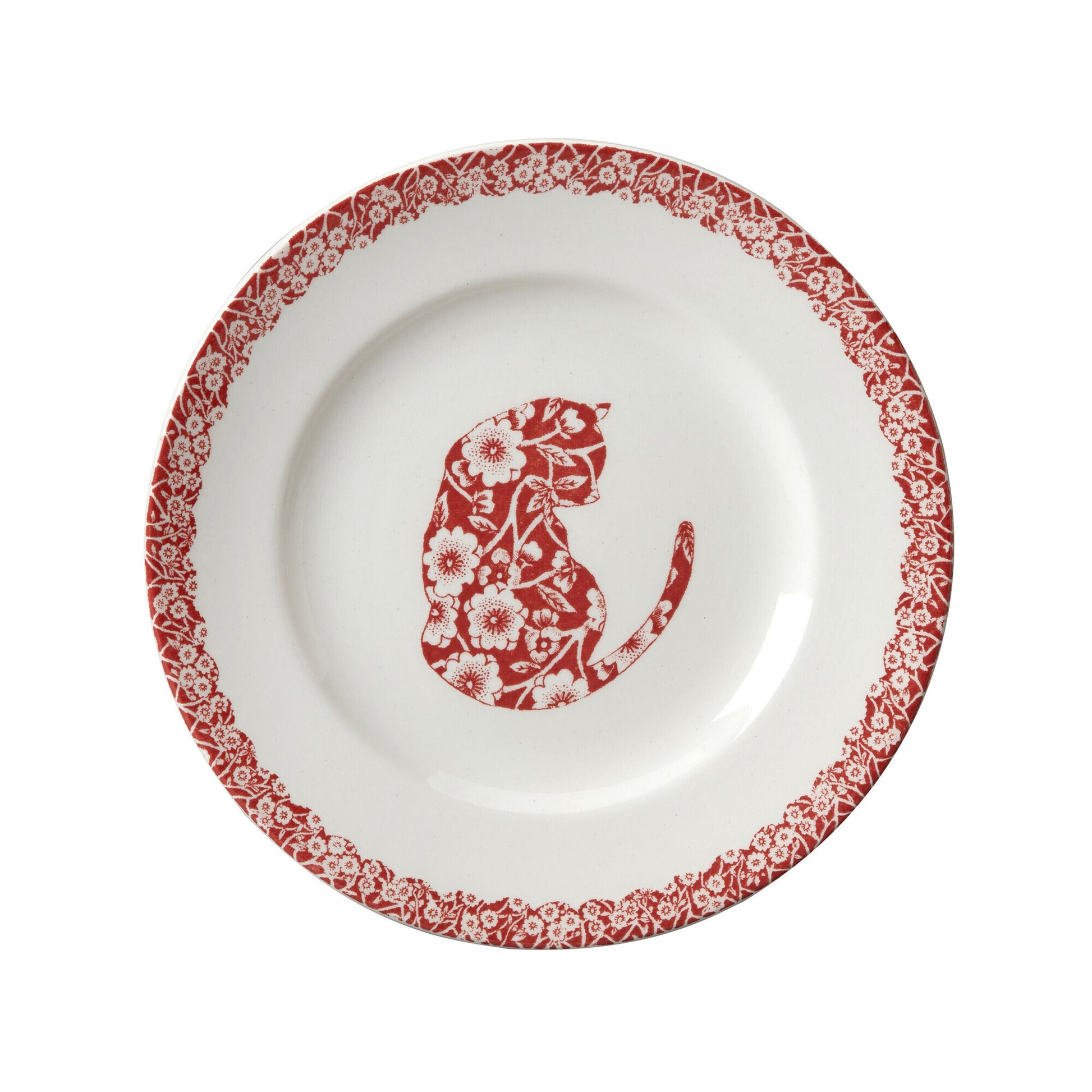 Red Calico Cat 17.5cm Plate Seconds – Burleigh Pottery
