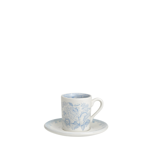Blue Asiatic Pheasants Espresso Cup and Saucer