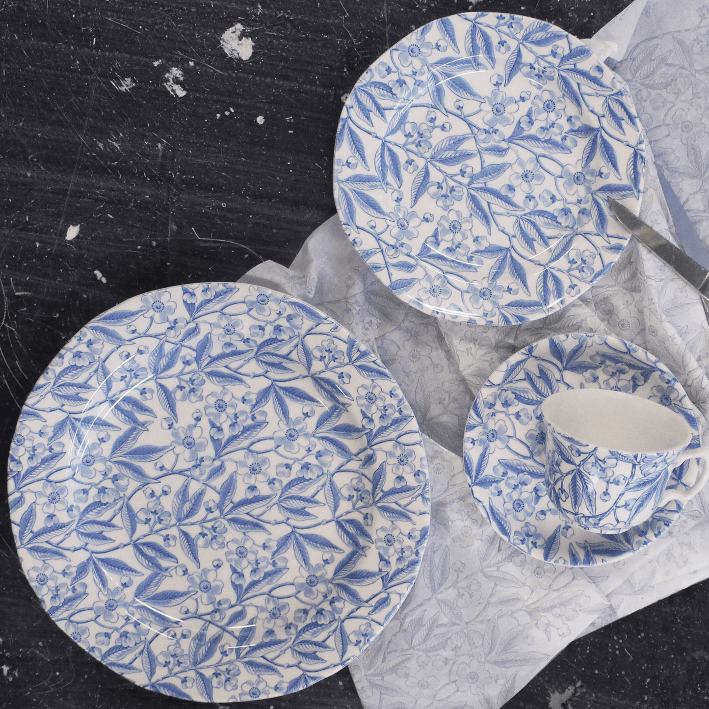 Fortnum & Mason Blue Prunus Tea Saucer Seconds