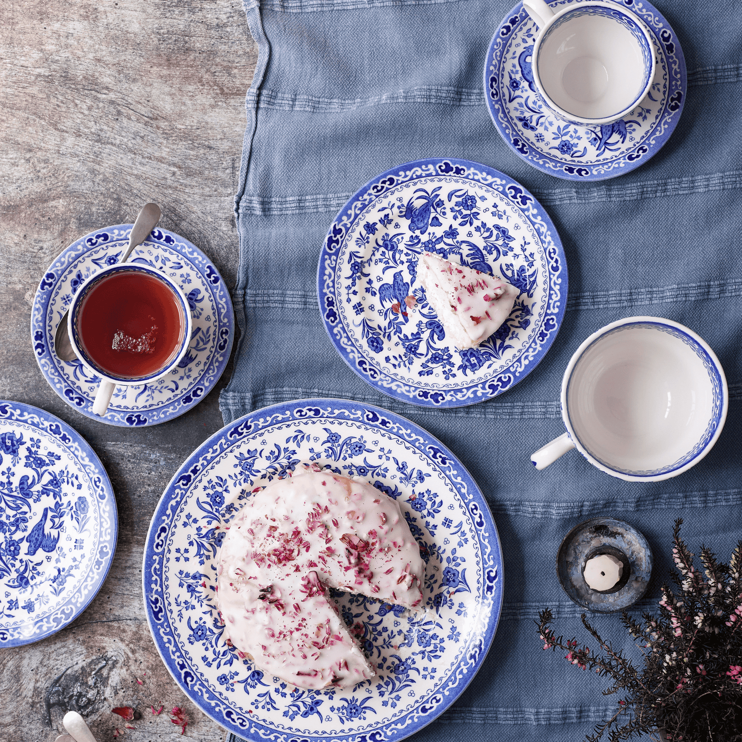 Blue Regal Peacock Tea Saucer Seconds