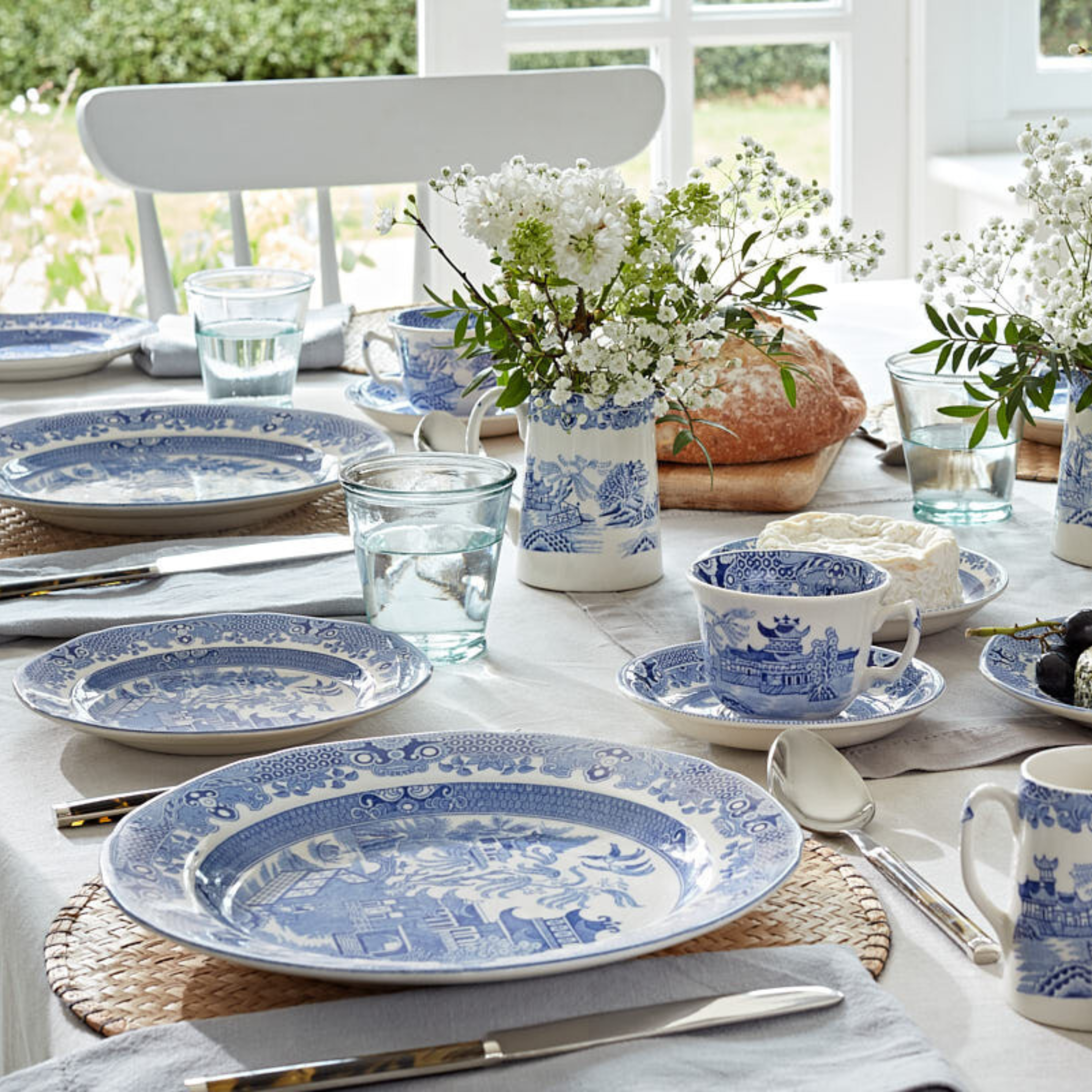 Willow Pattern Churchill Willow Dinner Plates Blue Willow Plate