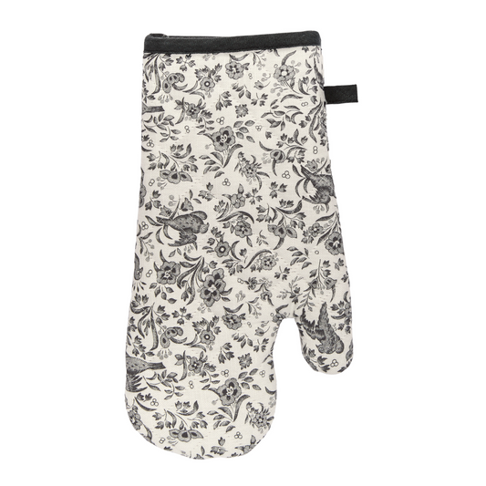 Burleigh x Bedeck of Belfast Charcoal and White Regal Peacock Oven Mitt