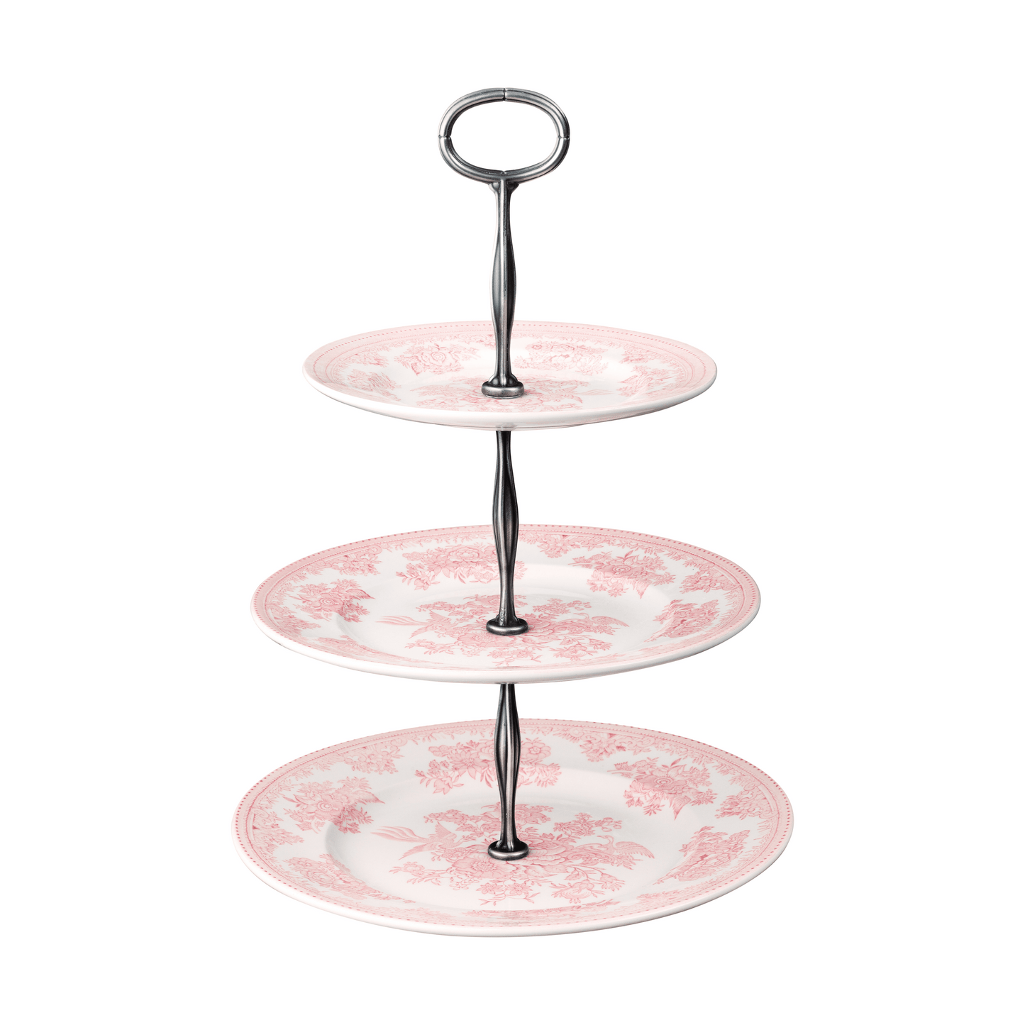 Pink Asiatic Pheasants 3 Tier Cake Stand Gift Boxed