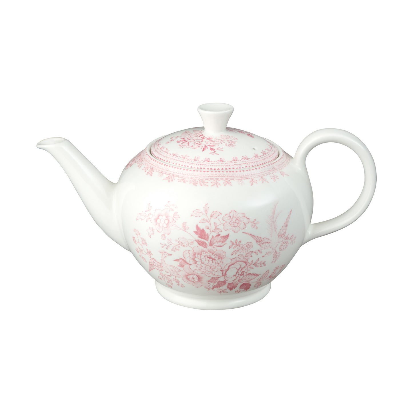 Pink Asiatic Pheasants Large Teapot 7 Cups 800ml/1.5pt