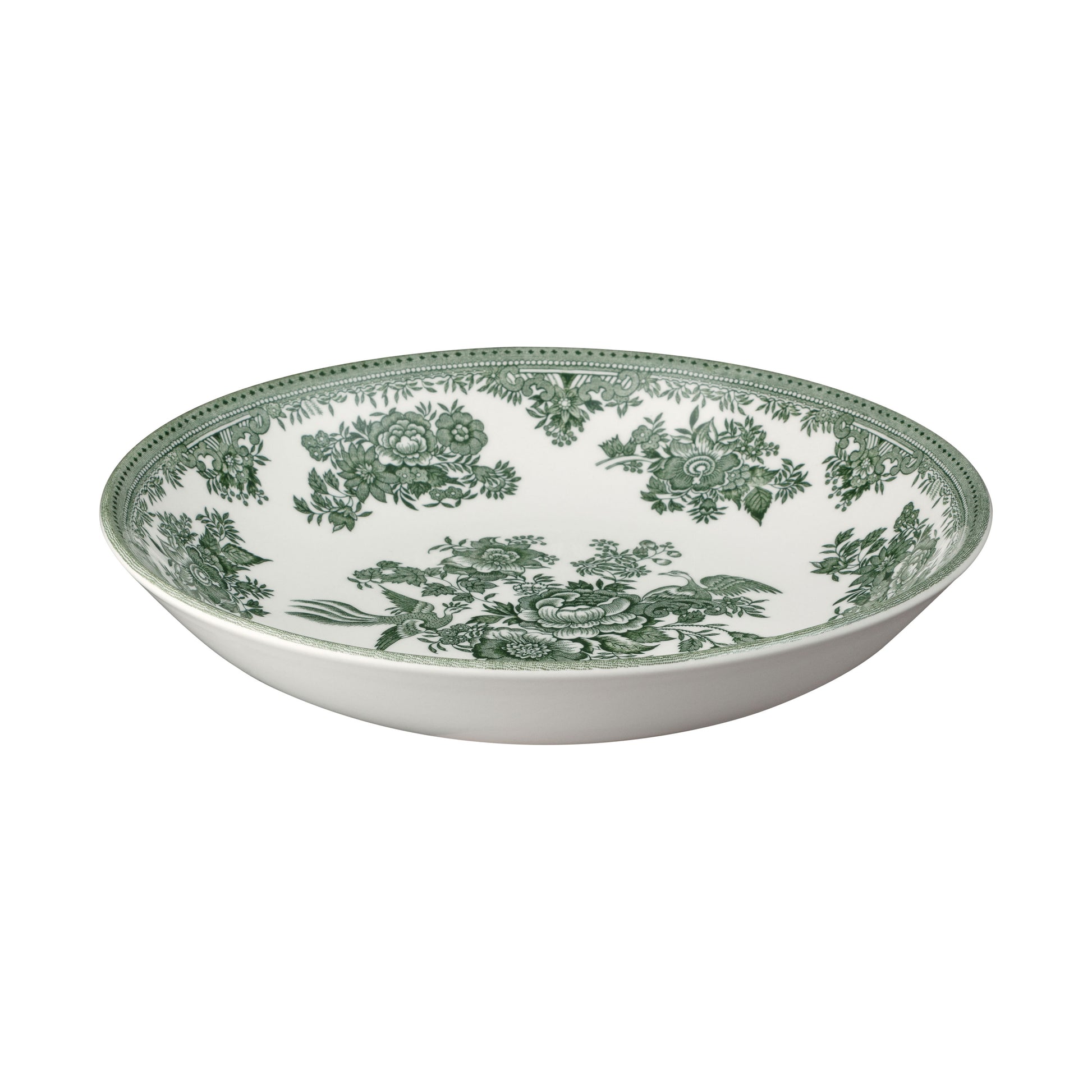 Green Asiatic Pheasants Pasta Bowl 23cm/9"