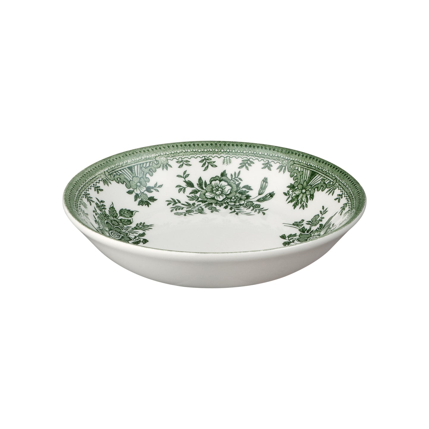 Green Asiatic Pheasants Butter Pat Dish 12cm/4.75"