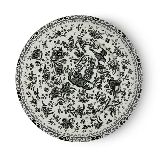 Black Regal Peacock Plate 22cm/8.75" Seconds