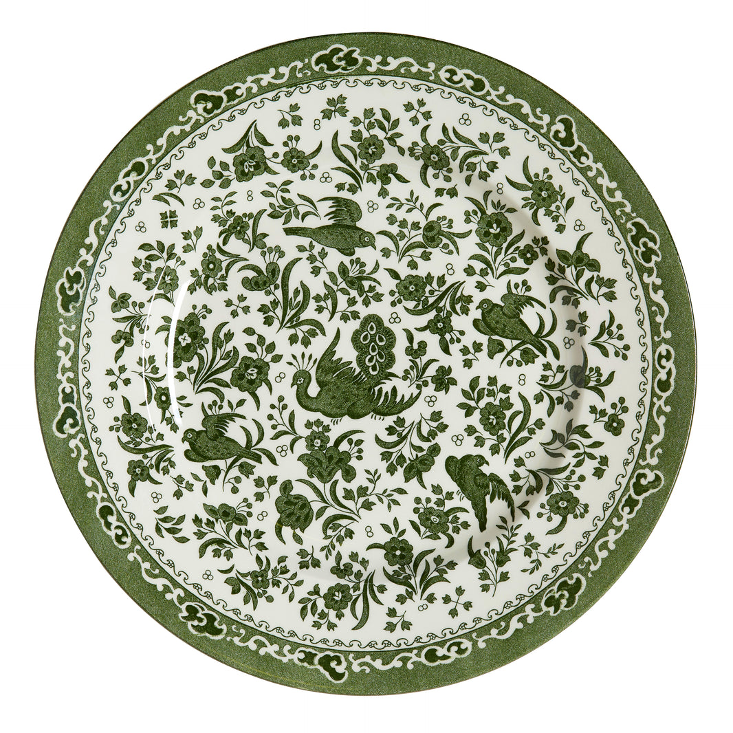 Green Regal Peacock Handmade in England Burleigh Pottery