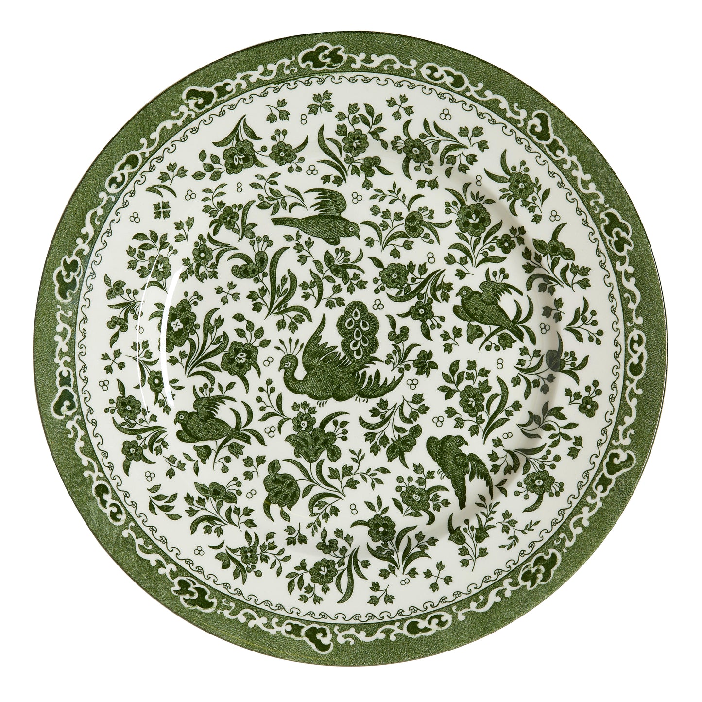 Green Regal Peacock Plate 25cm