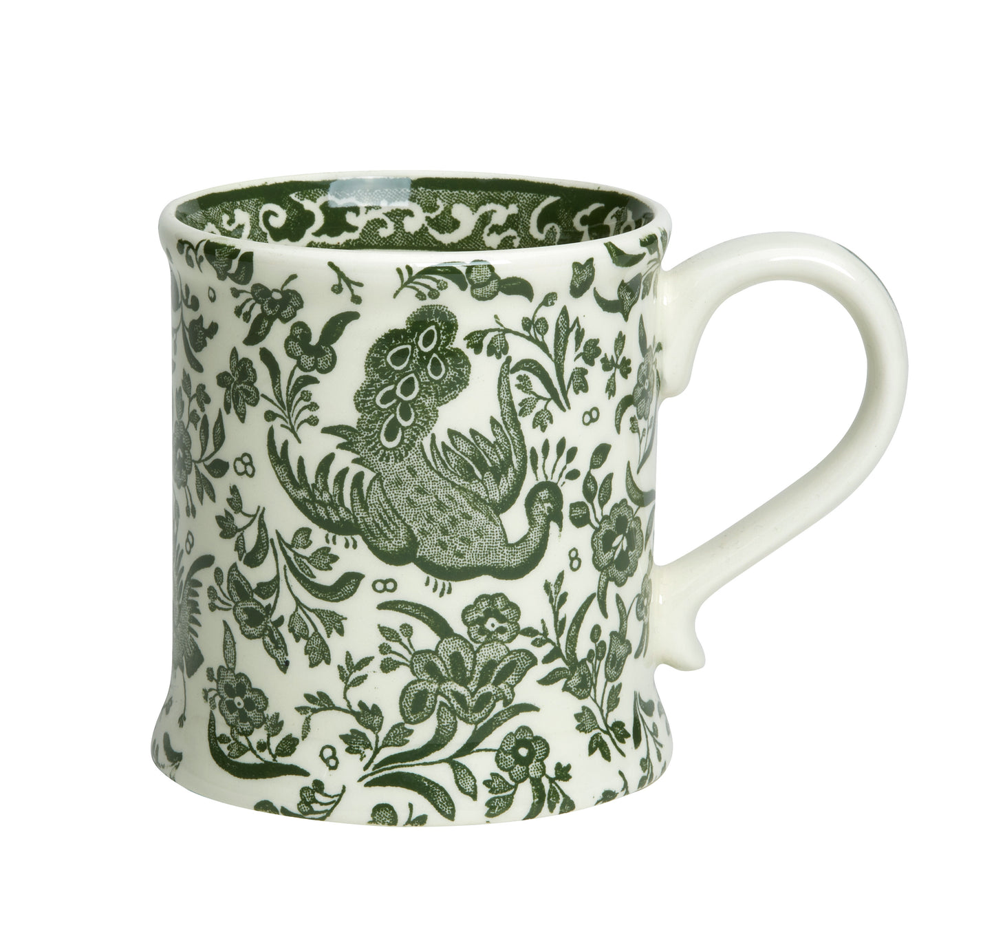 Green Regal Peacock Footed Mug