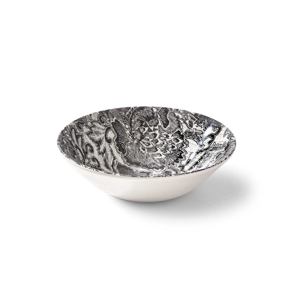 Faded Peony Black Cereal Bowl