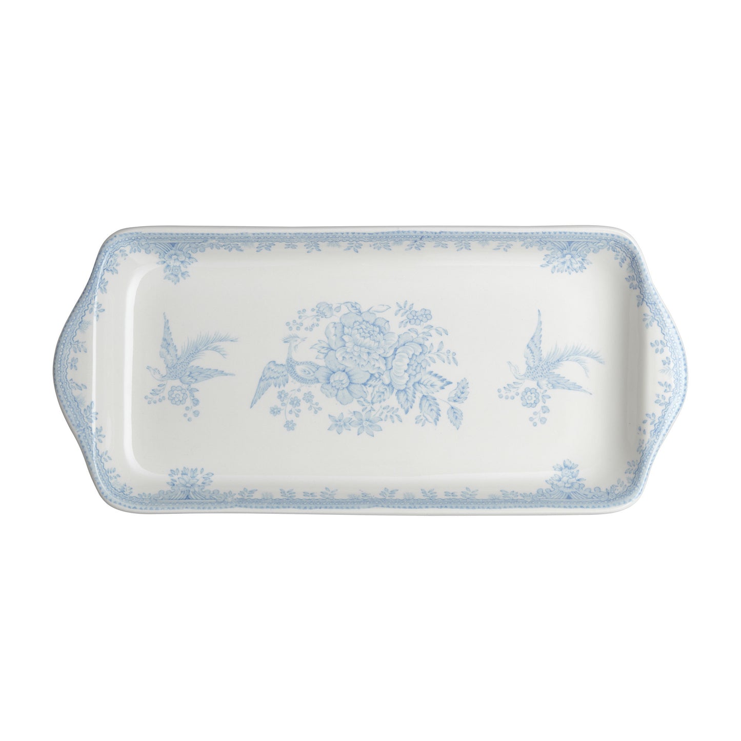 Blue Asiatic Pheasants Rectangular Tray 28cm/11"