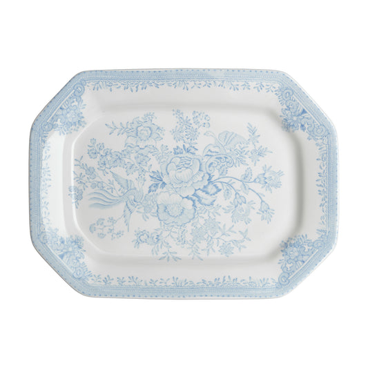 Blue Asiatic Pheasants Rectangular Platter 25cm/10"