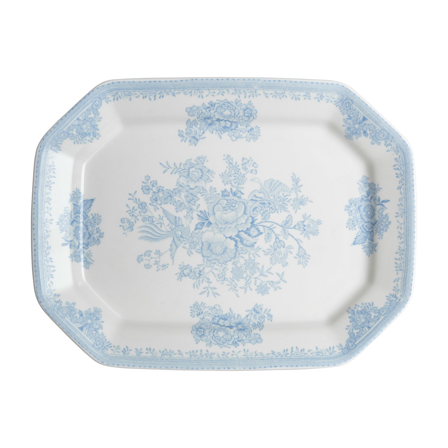 Blue Asiatic Pheasants Rectangular Dish 34cm/13.5" Seconds