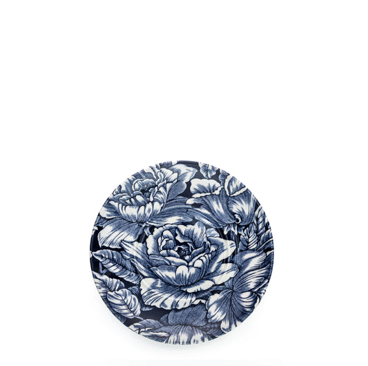 Ink Blue Hibiscus Coffee Saucer Seconds