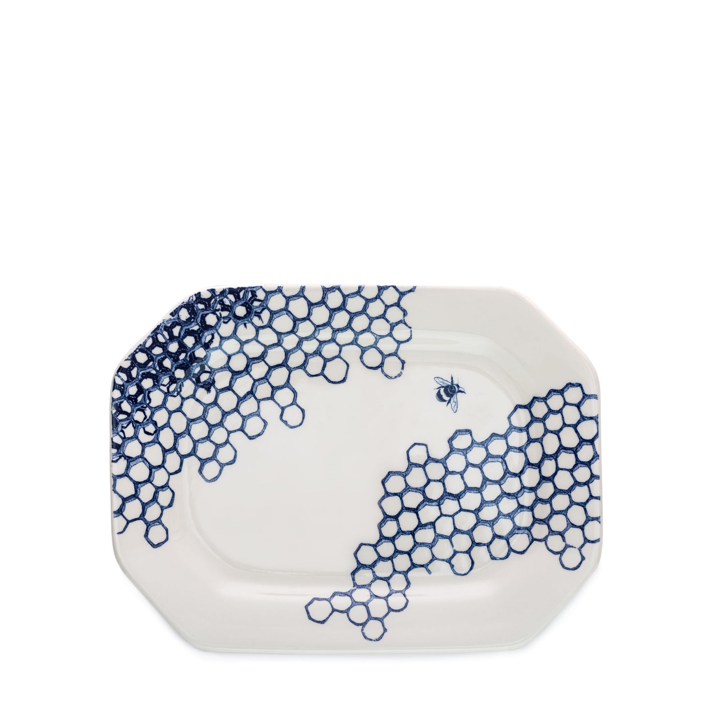 Ink Blue Pollen Rectangular Platter 25cm