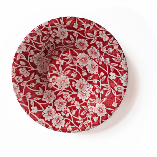 Red Calico Espresso Saucer