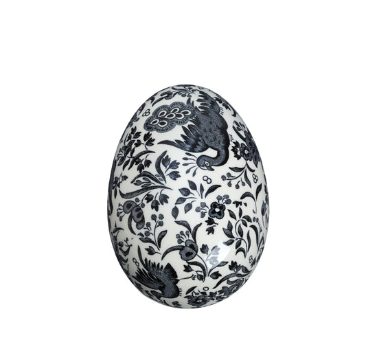 Black Regal Peacock Egg Trinket Box