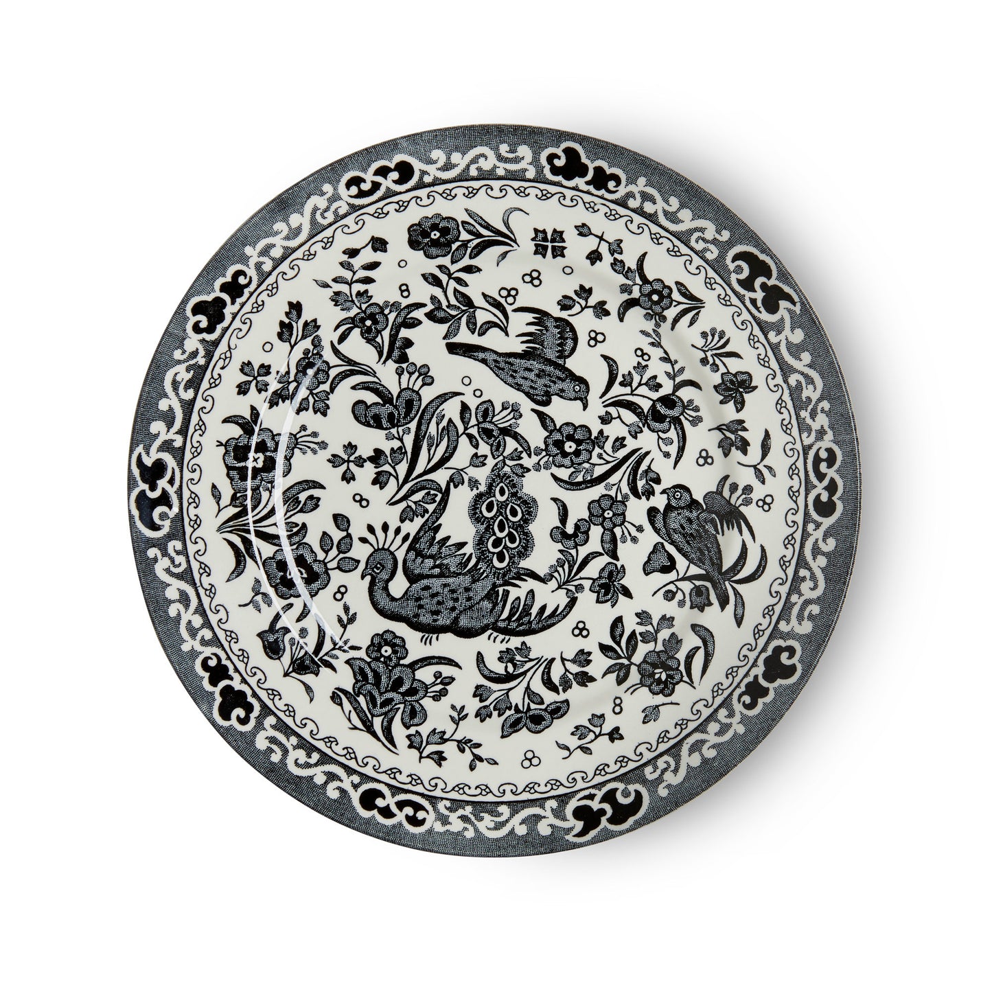 Black Regal Peacock Plate 17.5cm/7"