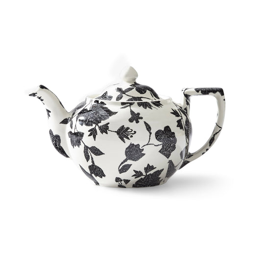 Garden Vine Black Teapot