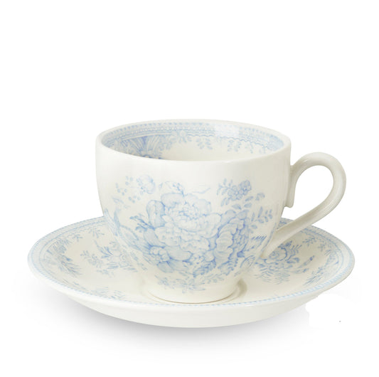 Blue Asiatic Pheasants Teacup and Saucer