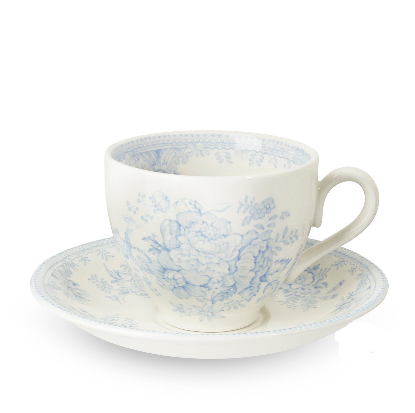 Blue Asiatic Pheasants Teacup & Saucer