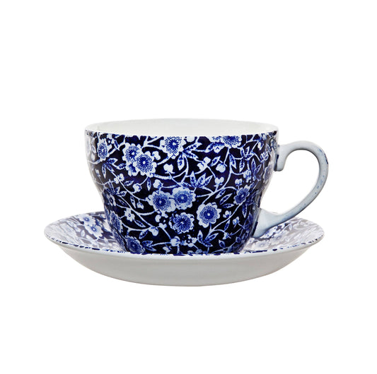 Blue Calico Breakfast Cup And Saucer