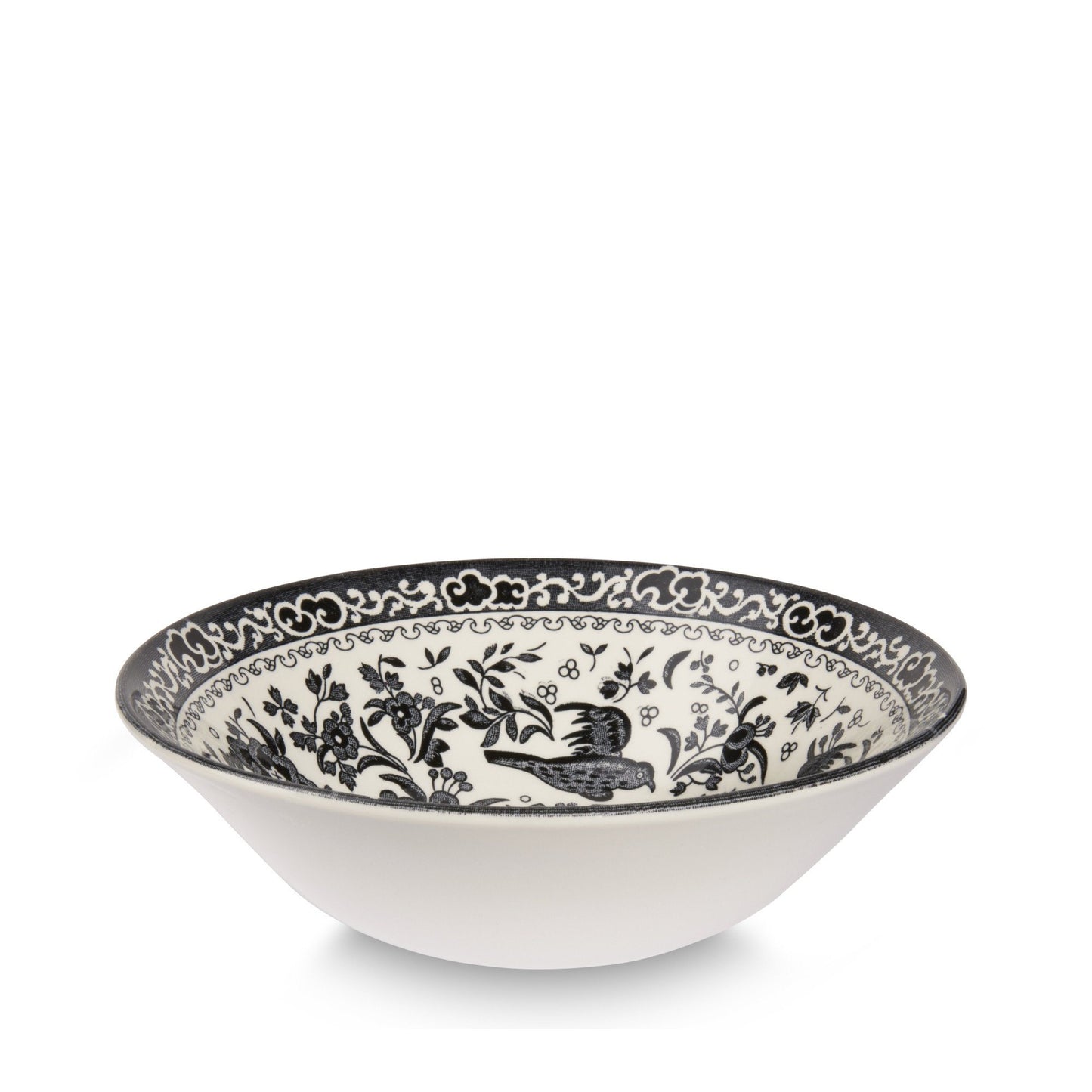 Cereal Bowl - Black Regal Peacock Cereal Bowl 16cm/6.25"