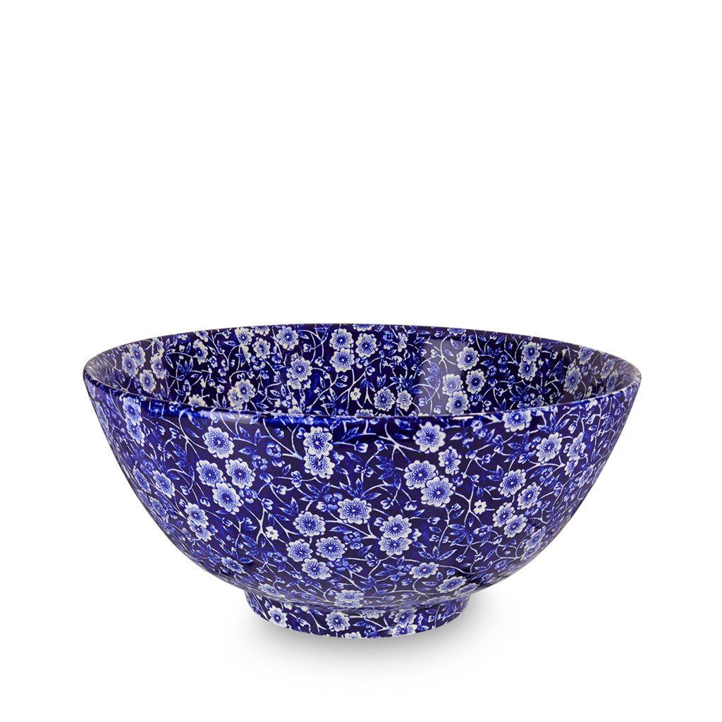 Chinese Bowl - Blue Calico Large Footed Bowl 27.5cm/11"