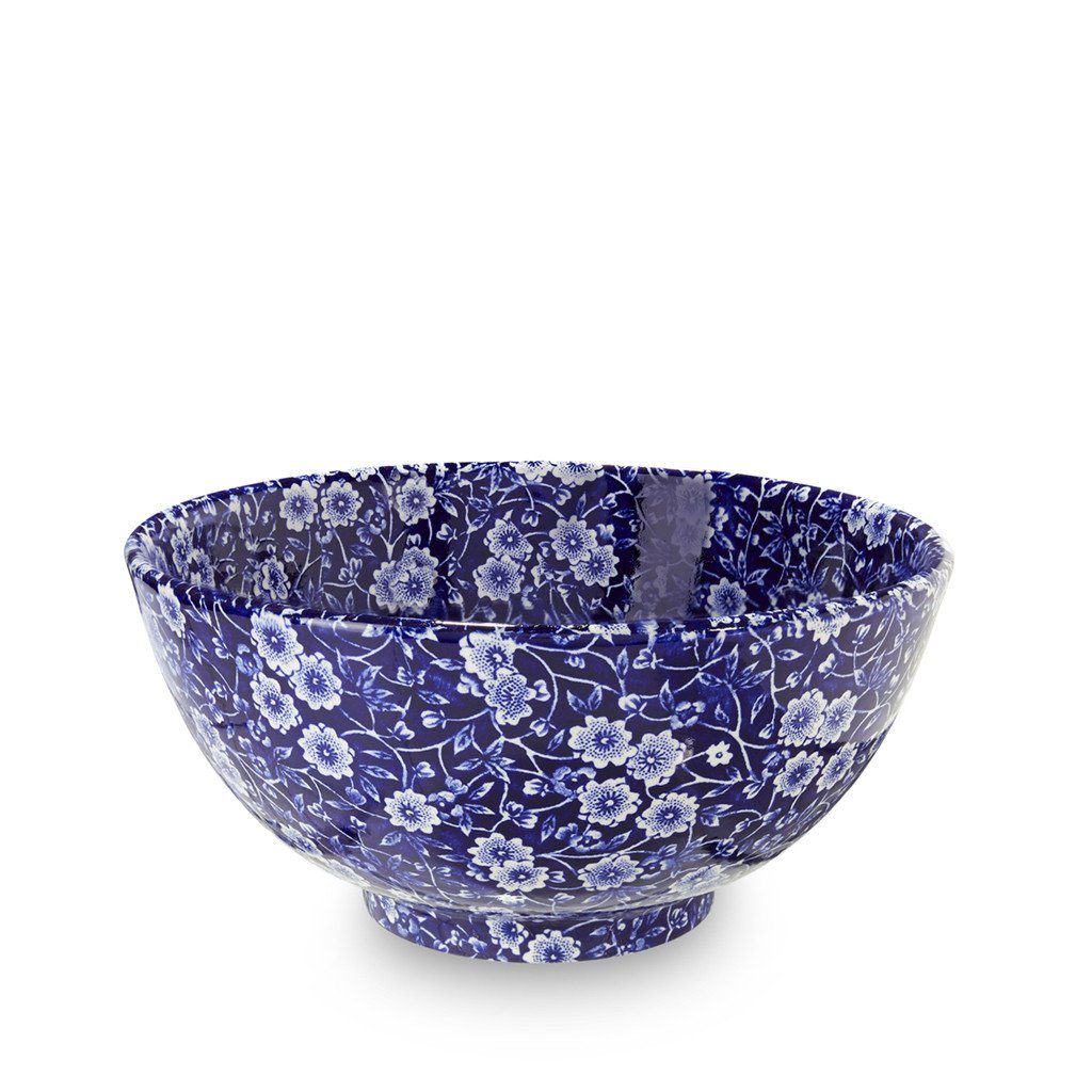 Chinese Bowl - Blue Calico Medium Footed Bowl 20.5cm/8"