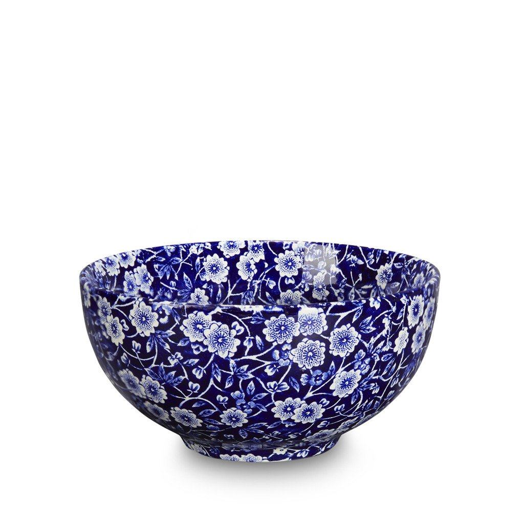 Chinese Bowl - Blue Calico Small Footed Bowl 16cm/ 6.25" Seconds