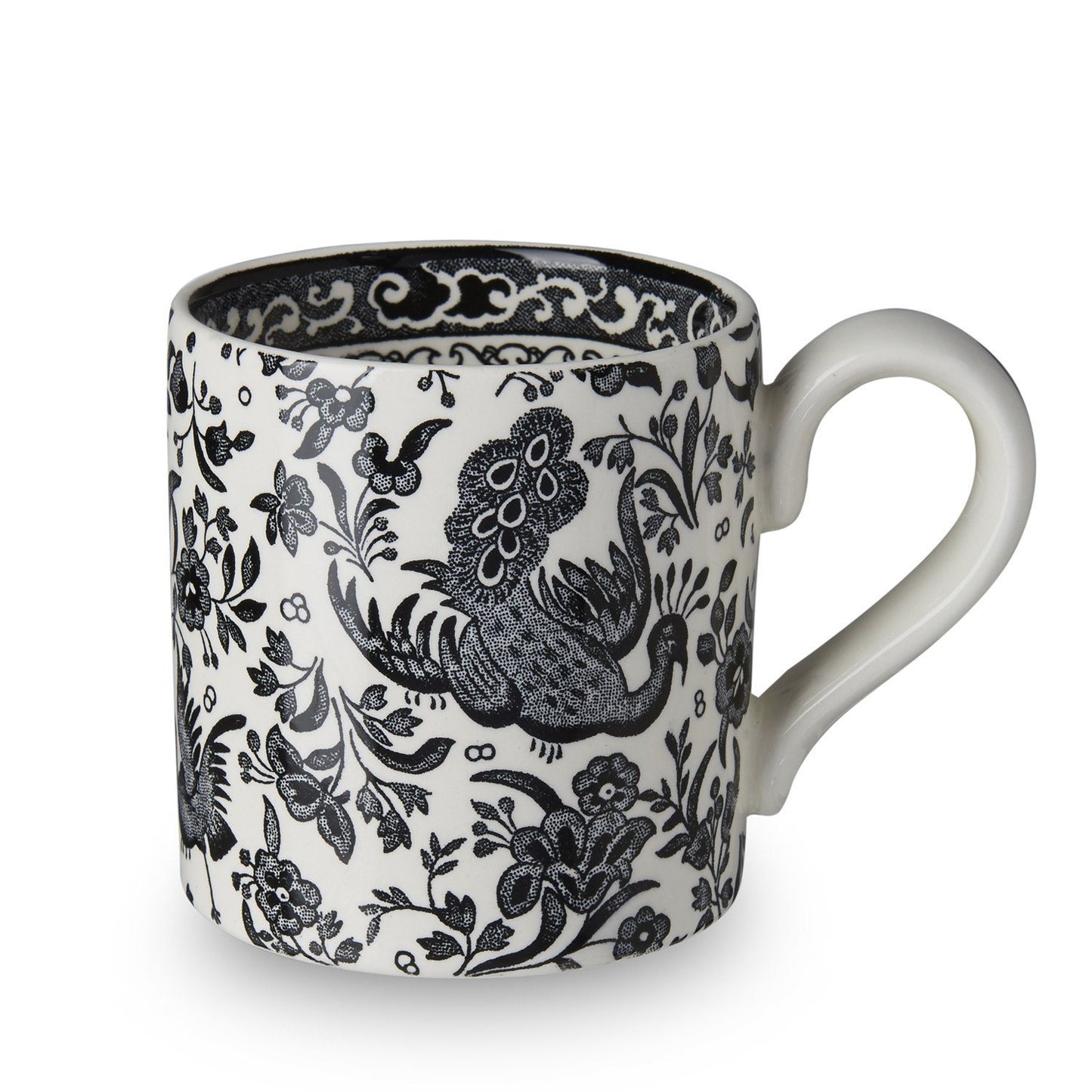 Half Pint Mug - Black Regal Peacock Half Pint Mug 284ml/0.5pt