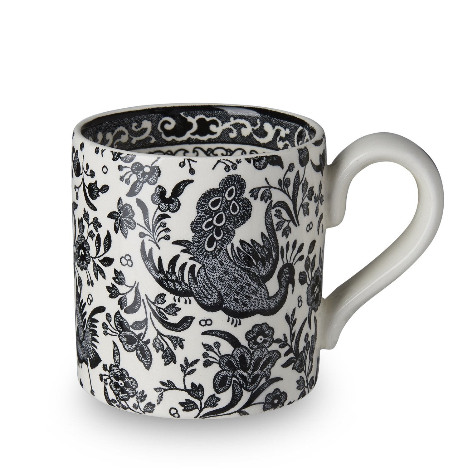 Half Pint Mug - Black Regal Peacock Half Pint Mug 284ml/0.5pt Seconds