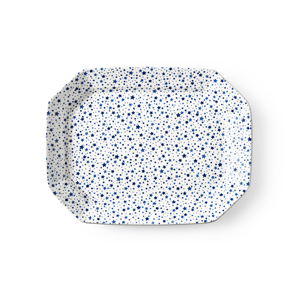 Midnight Sky Light Indigo Rectangular Platter
