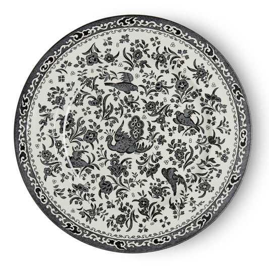 Plate - Black Regal Peacock Plate 25cm/10"