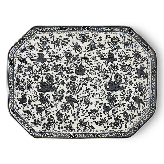 Rectangular Dish - Black Regal Peacock Rectangular Platter 34cm/13.5"