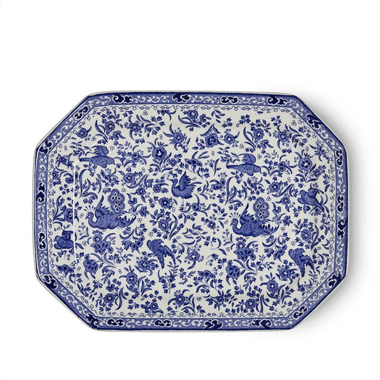 Rectangular Dish - Blue Regal Peacock Rectangular Platter 34cm/13.5"