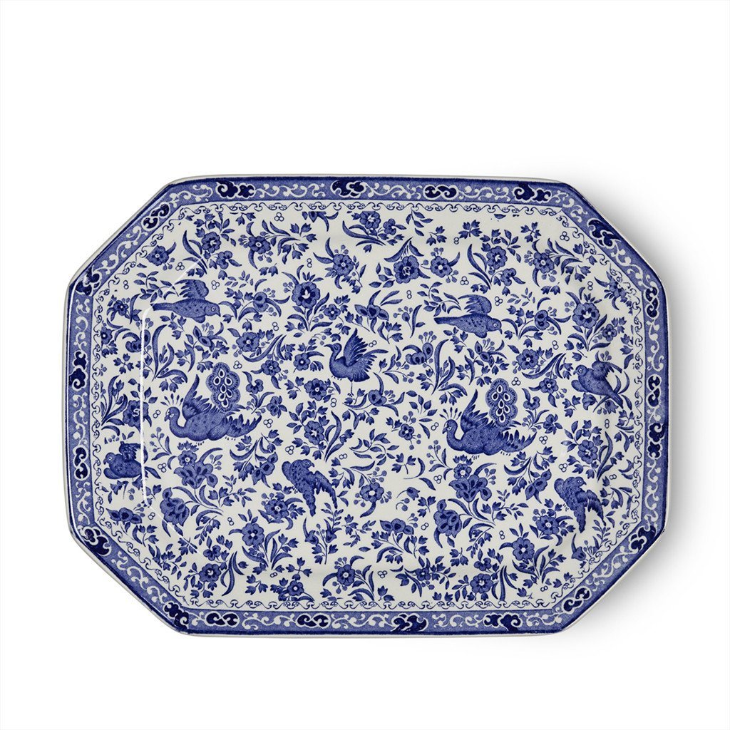 Rectangular Dish - Blue Regal Peacock Rectangular Platter 34cm/13.5" Seconds