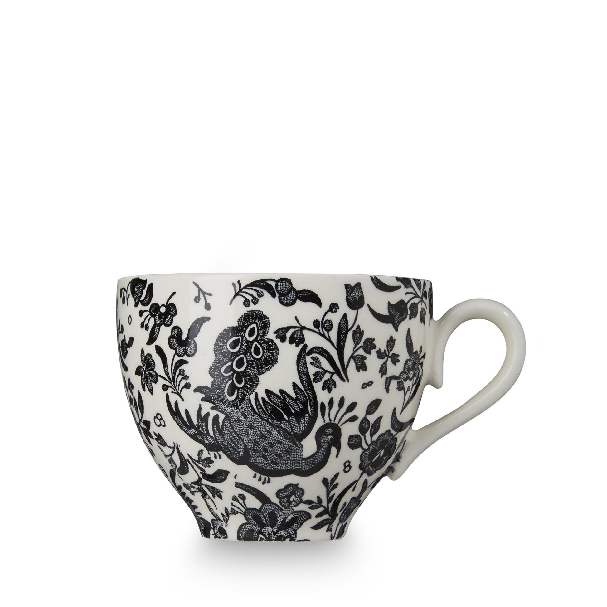 Teacup - Black Regal Peacock Teacup 187ml/0.33pt Seconds