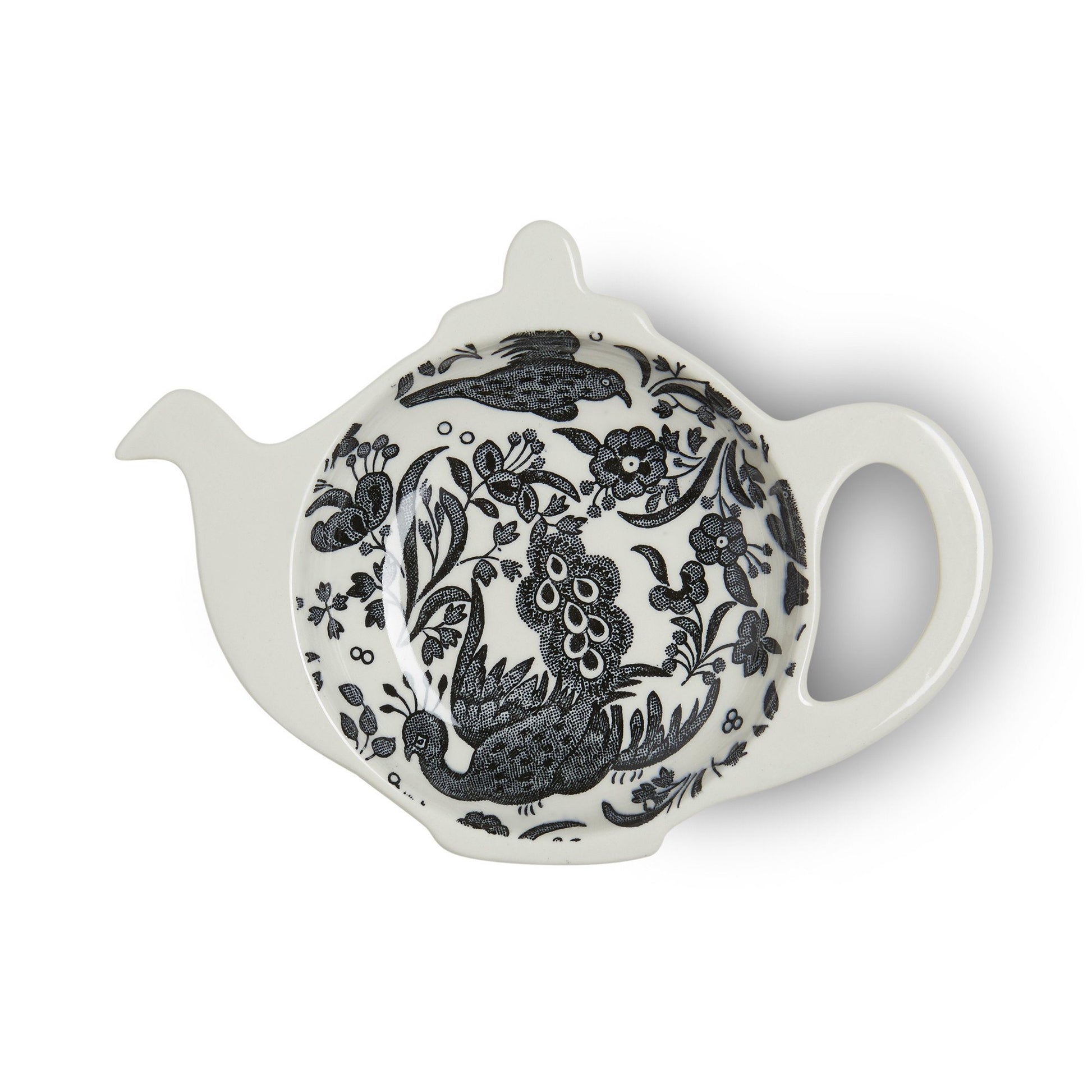 Teapot Tray - Black Regal Peacock Mini Teapot Tray Seconds