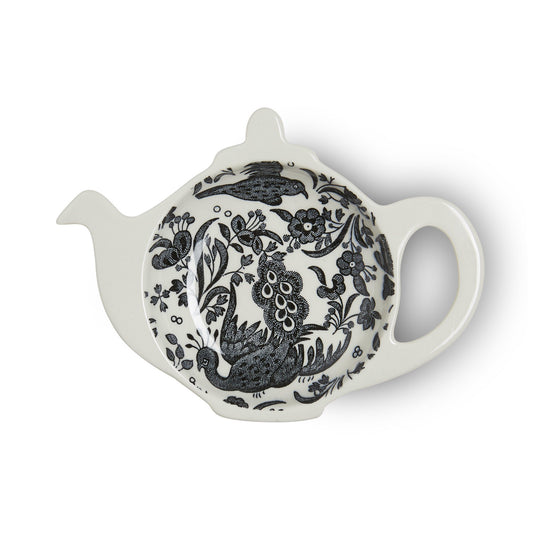 Teapot Tray - Black Regal Peacock Mini Teapot Tray Seconds